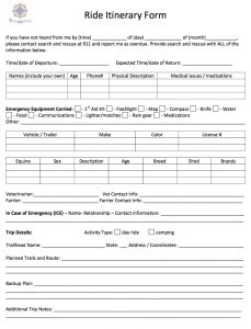 Ride Plan Template RIDE PLAN FORM
